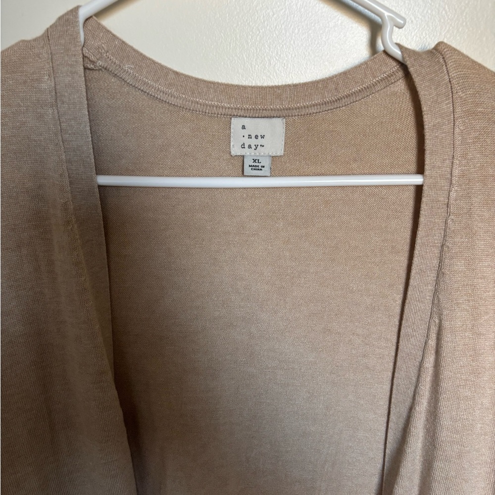 A New Day Light Brown Open Cardigan - Picture 2 of 2